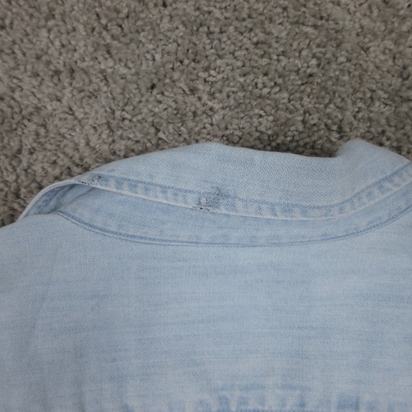 Frank & Eileen Shirt Womens Large Blue Denim Chambray Famous Eileen Button Up - Picture 5 of 9